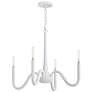 5_Hinkley Maris 25"W White Textured Plaster 4-Light Chandelier more views