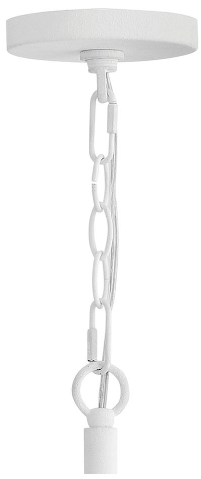 Hinkley Maris 25"W White Textured Plaster 4-Light Chandelier