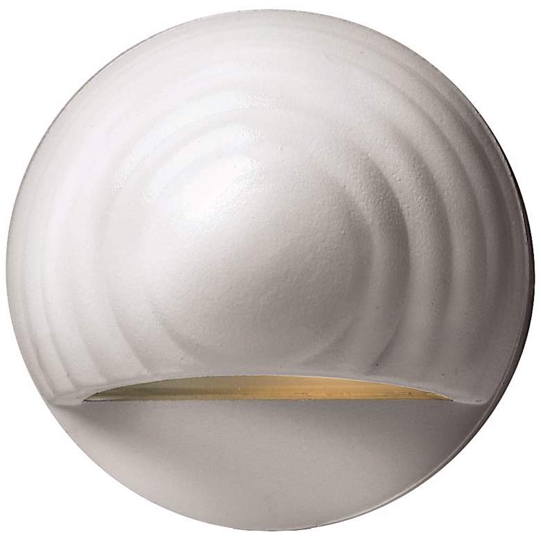 Image 1 Hinkley Matte White Round Eyebrow 12 Volt LED Deck Light