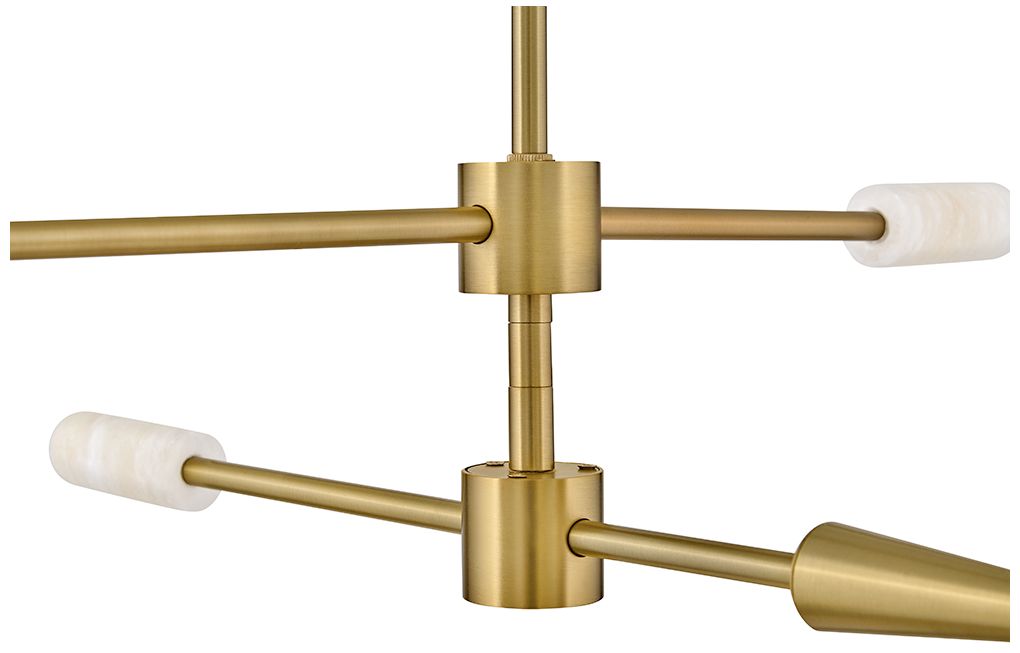 Hinkley Maude 32 1/4"W Lacquered Brass 2-Light Chandelier