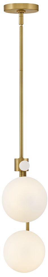 Hinkley Maude 32 1/4"W Lacquered Brass 2-Light Chandelier