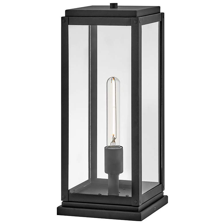 Image 1 Hinkley Max 17" High Black Rectangular LED Pier Mount Light
