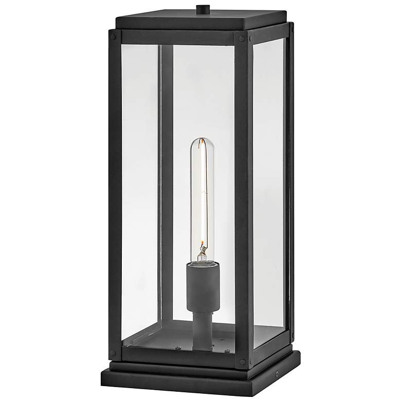 Image 2 Hinkley Max 17" High Black Rectangular LED Pier Mount Light more views