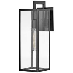 Hinkley Max 18 1/2" High Black Rectangular Lantern Outdoor Wall Light