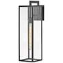 Hinkley Max 25" High Black and Clear Glass Outdoor Wall Light