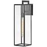 2_Hinkley Max 25" High Black and Clear Glass Outdoor Wall Light
