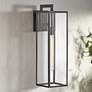 Hinkley Max 25" High Black and Clear Glass Outdoor Wall Light