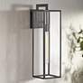 1_Hinkley Max 25" High Black and Clear Glass Outdoor Wall Light