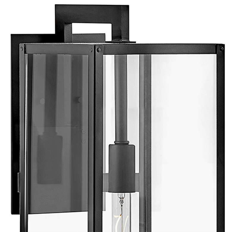 Image 2 Hinkley Max 31" Rectangle Black and Clear Glass LED Outdoor Wall Light more views