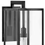 2_Hinkley Max 31" Rectangle Black and Clear Glass LED Outdoor Wall Light more views