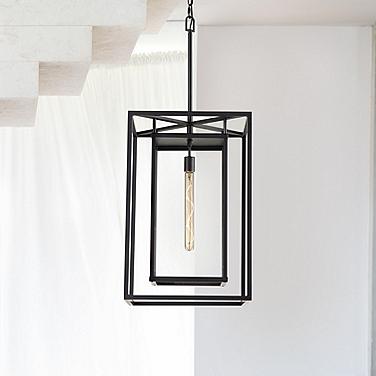 Hinkley Max 40.8" High Large Hanging Outdoor LED Light in Black