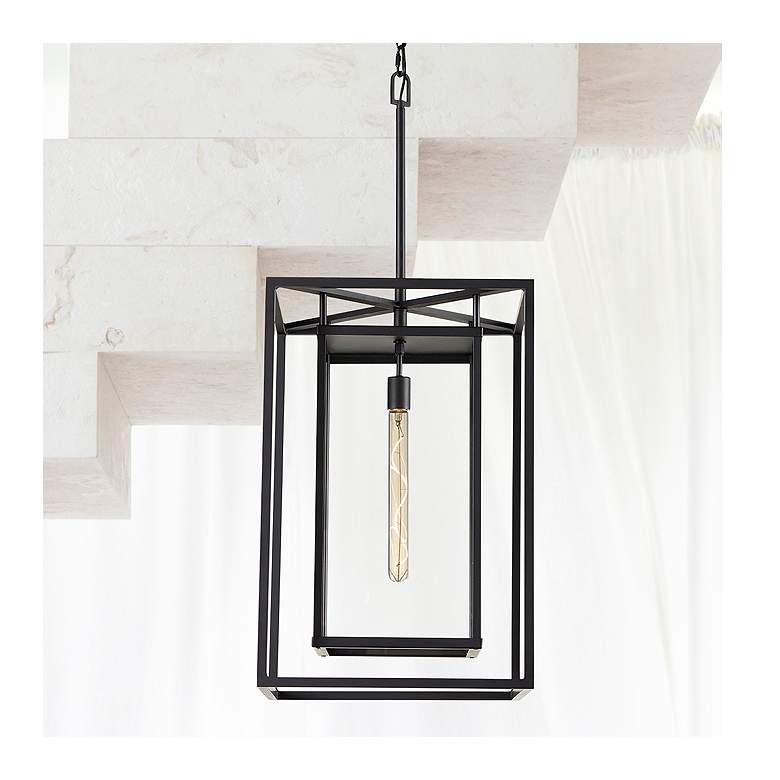 Image 1 Hinkley Max 40.8" High Large Hanging Outdoor LED Light in Black