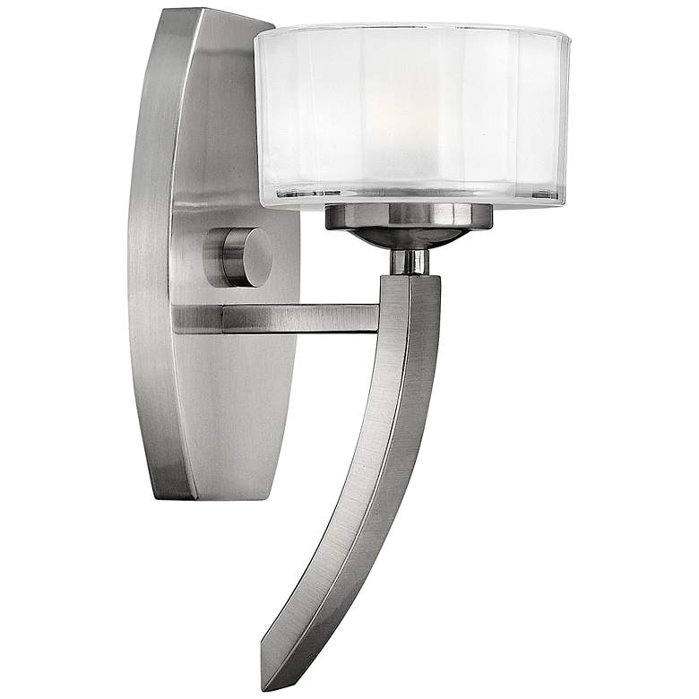 Image 1 Hinkley Meridian 11 1/4 inch High Brushed Nickel Wall Sconce