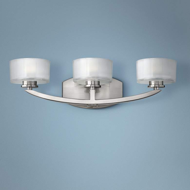 Image 1 Hinkley Meridian 21 inch Wide Brushed Nickel Bathroom Light