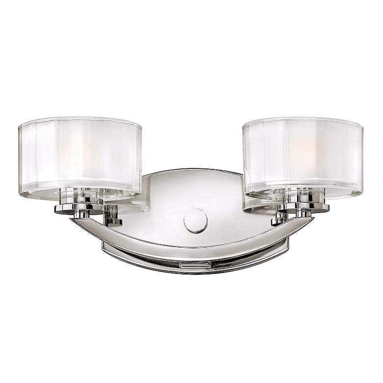 Image 1 Hinkley Meridian Collection 14" Wide Chrome Vanity Bathroom Wall Light