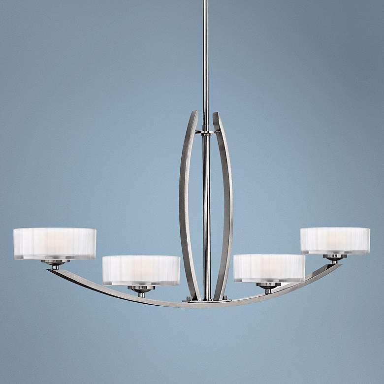 Image 1 Hinkley Meridian Collection 44 inch Wide Nickel Pendant Light