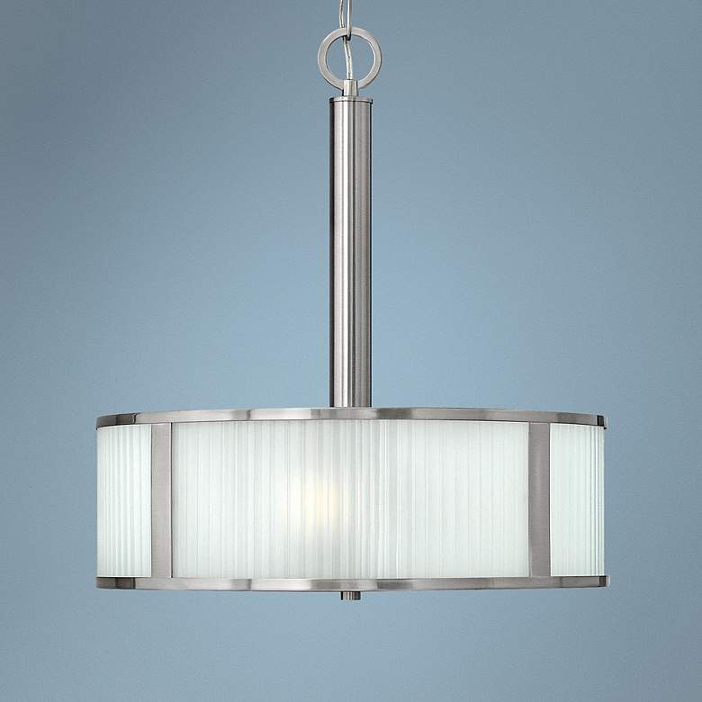 Image 1 Hinkley Midtown 18" Wide Brushed Nickel 3-Light Pendant