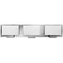 2_Hinkley Mila 24" Wide Modern Opal Glass Brushed Nickel Bath Light