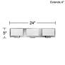 3_Hinkley Mila 24" Wide Modern Opal Glass Brushed Nickel Bath Light more views