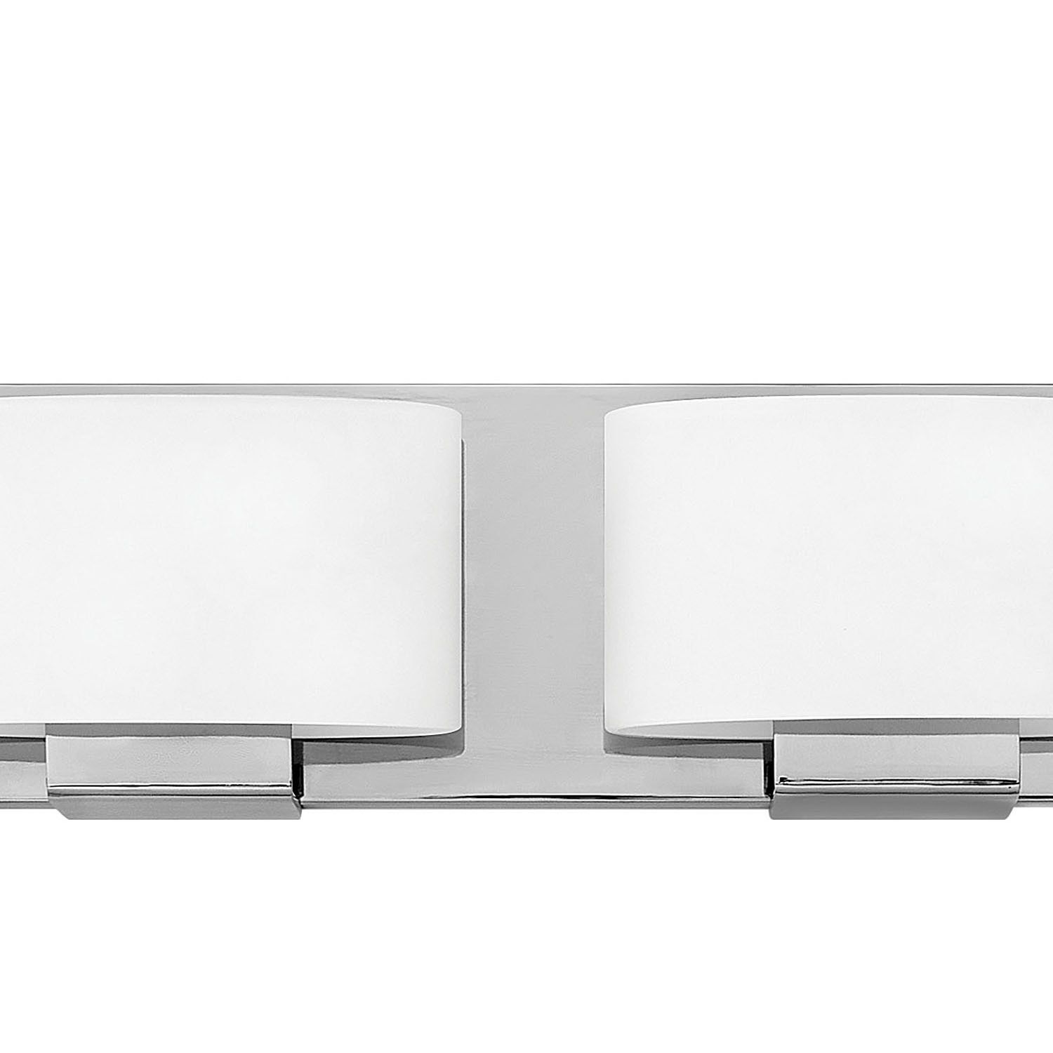 Image 4 Hinkley Mila 24" Wide Modern Opal Glass Brushed Nickel Bath Light more views