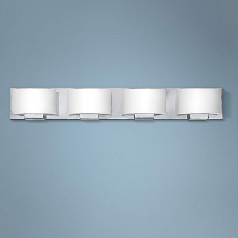 Image 1 Hinkley Mila 32 1/4 inch Wide Chrome 4-Light LED Bath Light