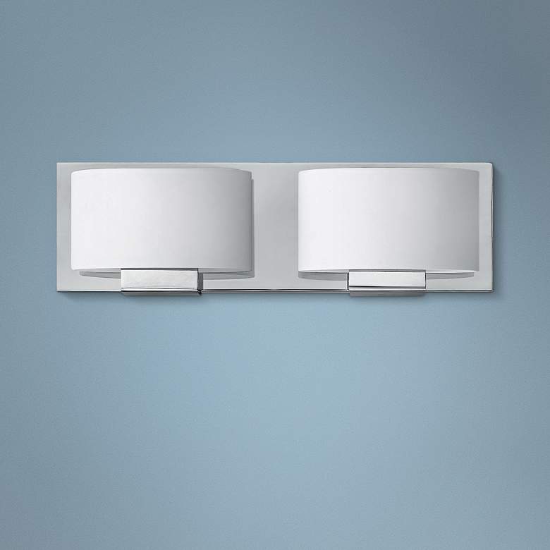 Image 1 Hinkley Mila 5 inch High Chrome 2-Light LED Wall Sconce