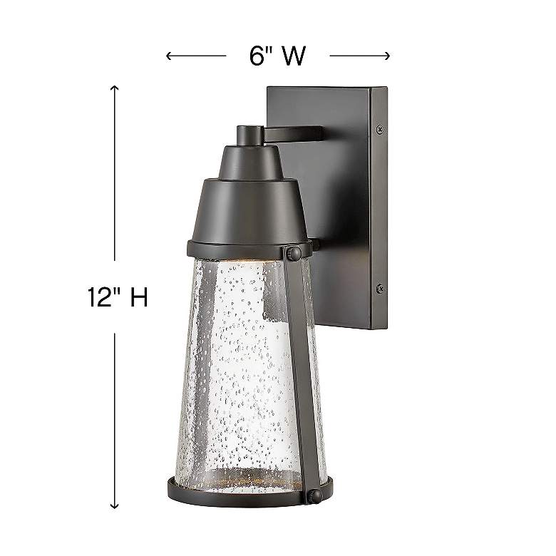 Image 5 Hinkley Miles 12" High Black LED Outdoor Wall Light more views