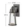 5_Hinkley Miles 12" High Black LED Outdoor Wall Light more views