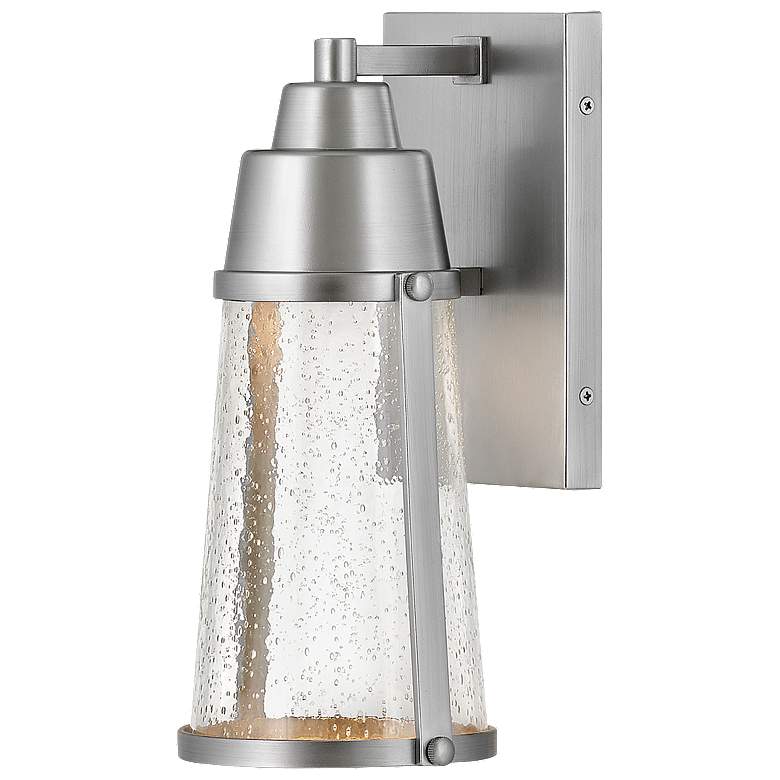 Image 1 Hinkley Miles 12 inch High Satin Nickel LED Outdoor Wall Light