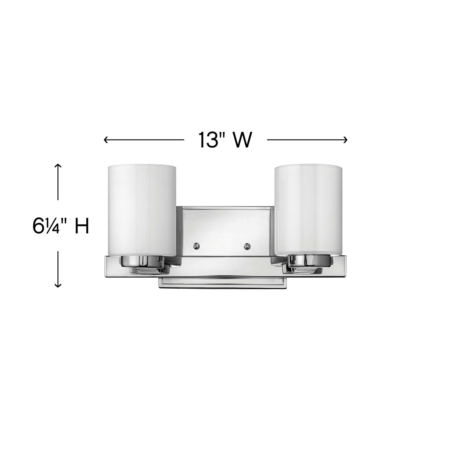 Image 4 Hinkley Miley 13" Wide Chrome 2-Light Bath Light more views