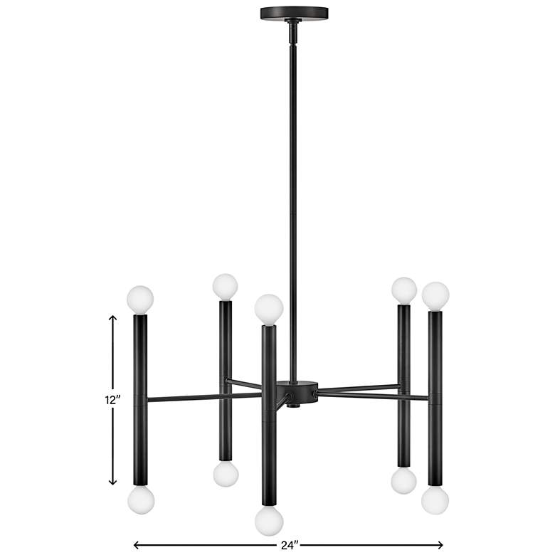Image 5 Hinkley Millie 24" Wide Black 10-Light Chandelier more views