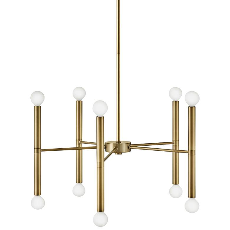 Image 3 Hinkley Millie 24" Wide Lacquered Brass 10-Light Chandelier