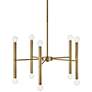 3_Hinkley Millie 24" Wide Lacquered Brass 10-Light Chandelier