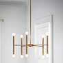 2_Hinkley Millie 24" Wide Lacquered Brass 10-Light Chandelier