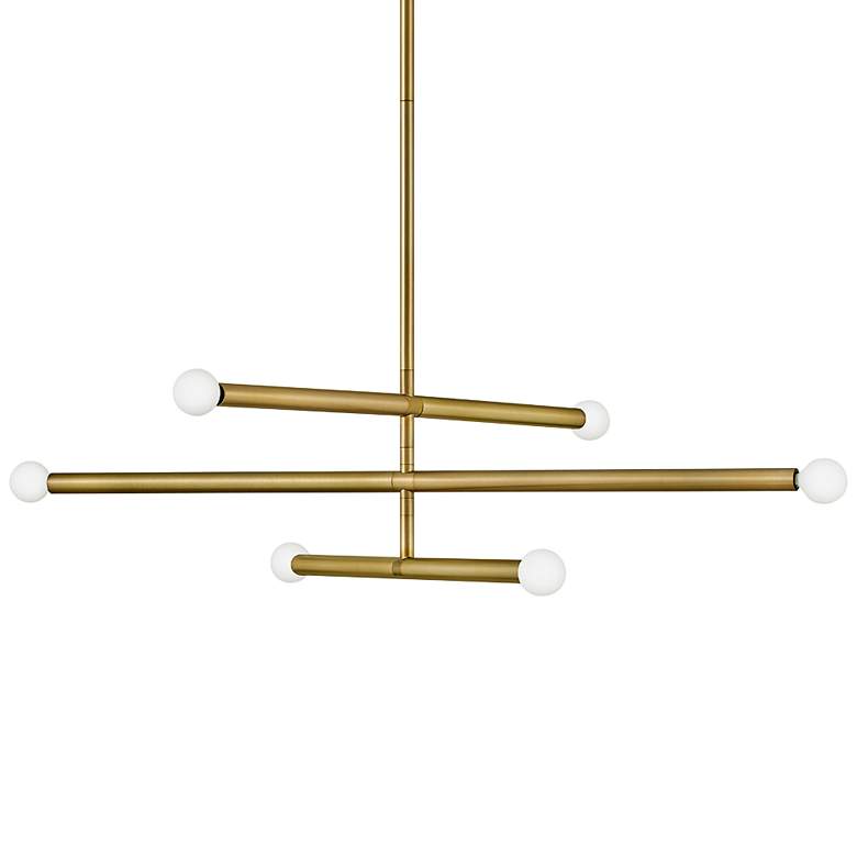 Image 1 Hinkley Millie 35 3/4" Wide Lacquered Brass 6-Light Pendant