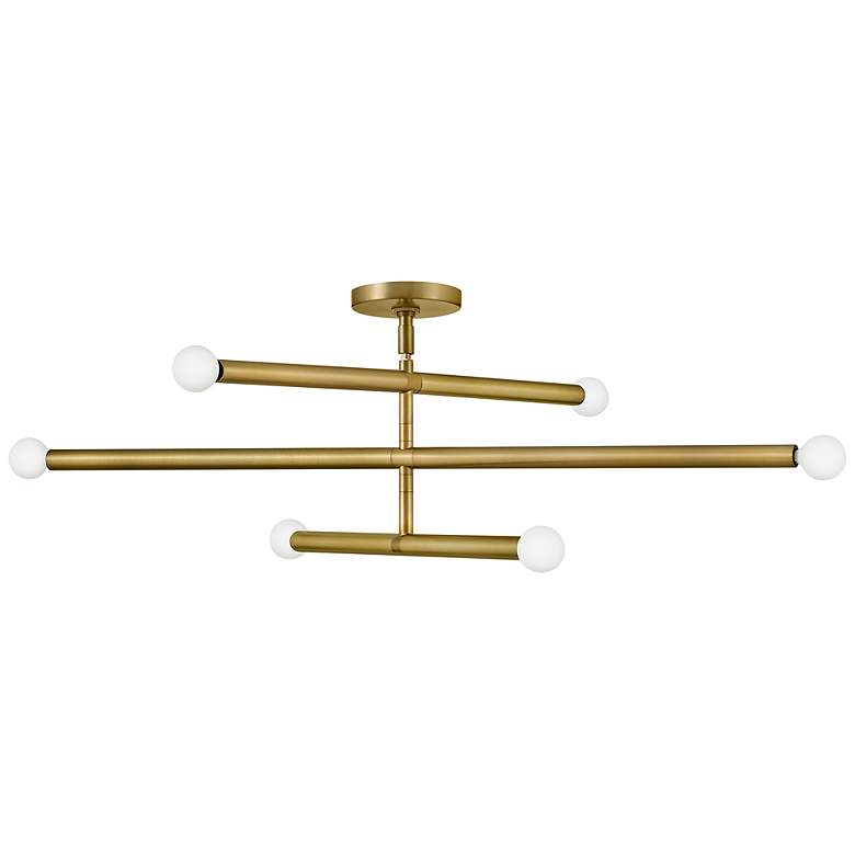 Image 3 Hinkley Millie 35 3/4" Wide Lacquered Brass 6-Light Pendant more views