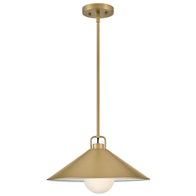 Image 1 Hinkley Milo 16" Wide Lacquered Brass Pendant Light