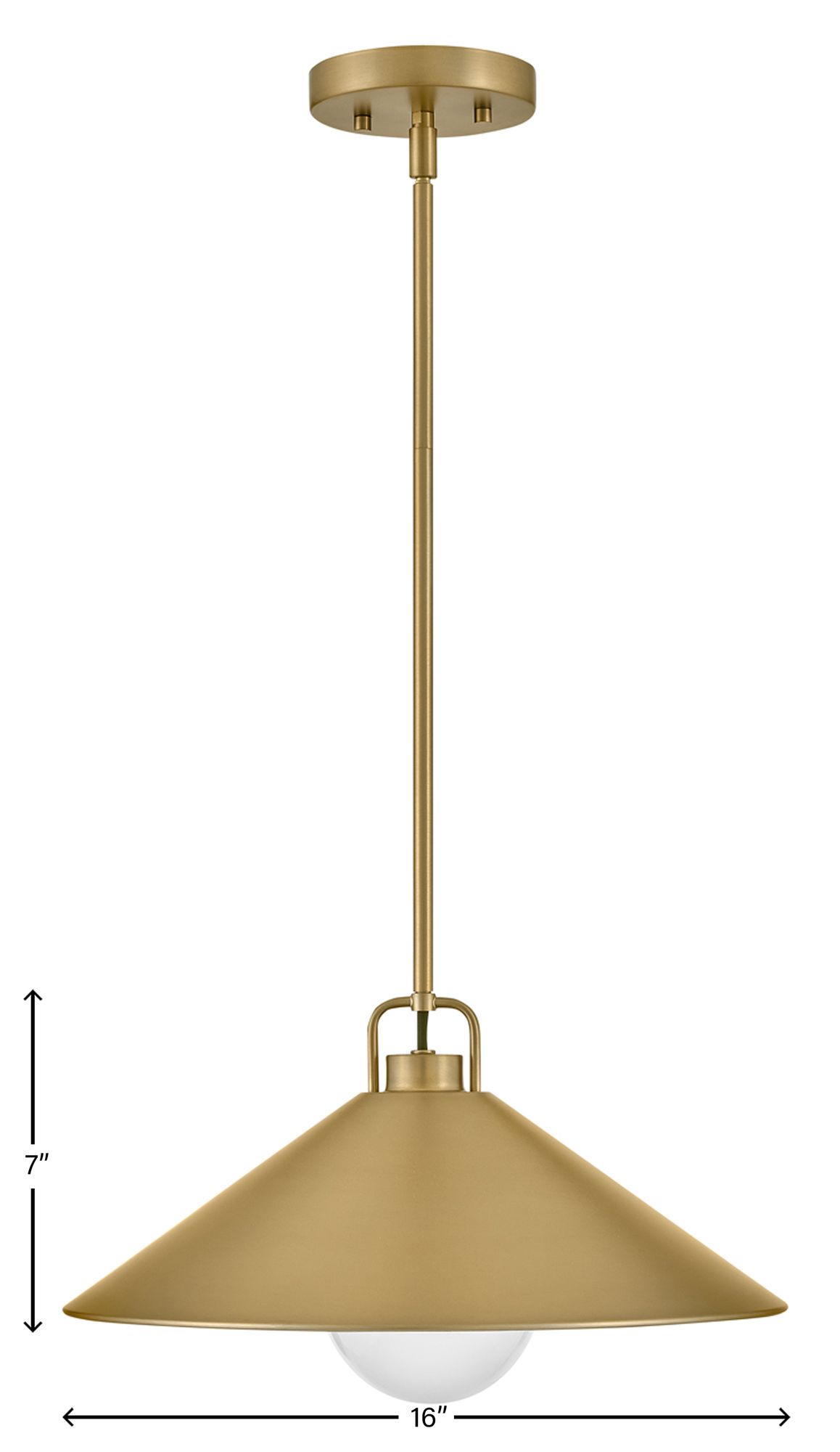 Hinkley Milo 16" Wide Lacquered Brass Pendant Light