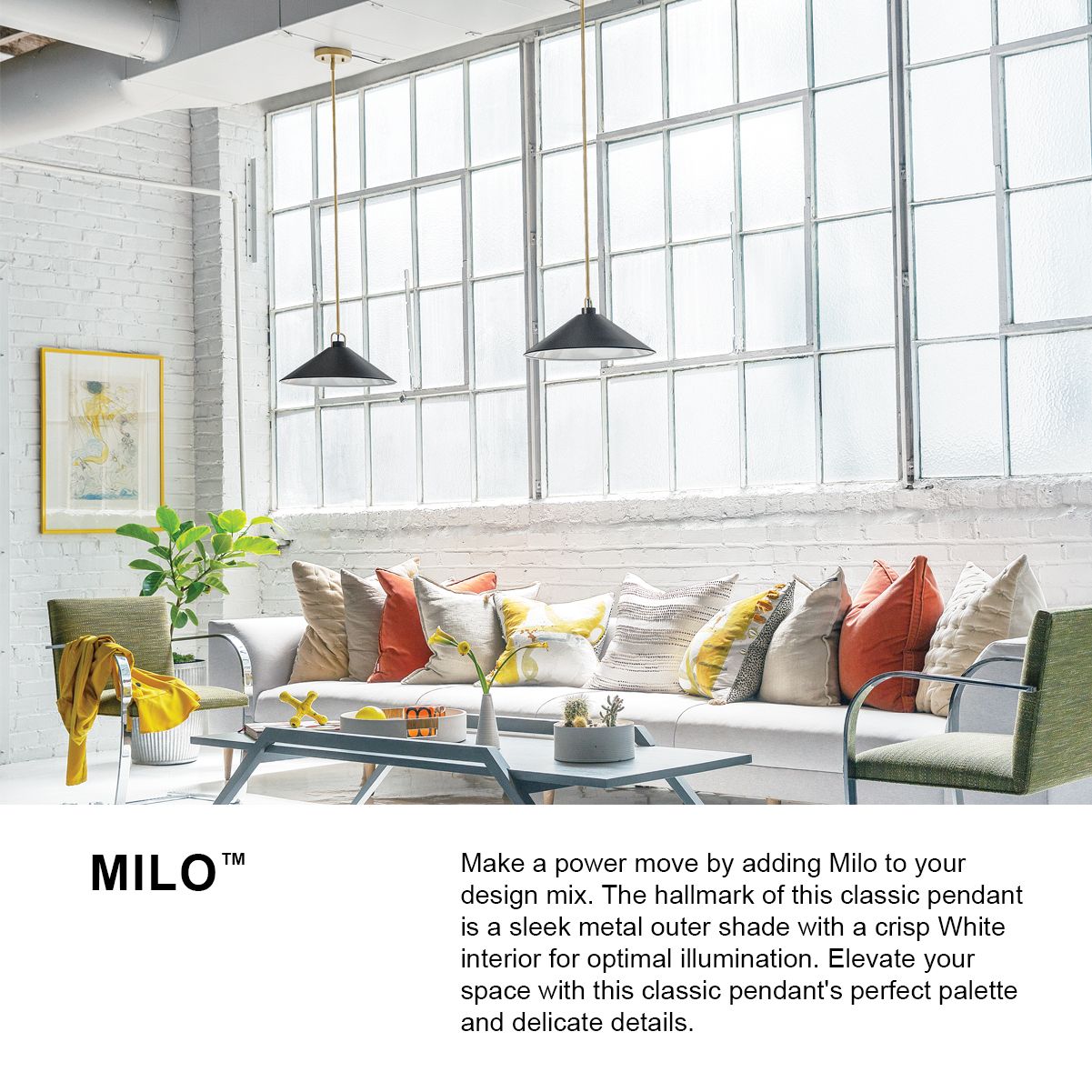 Hinkley Milo 16" Wide Lacquered Brass Pendant Light