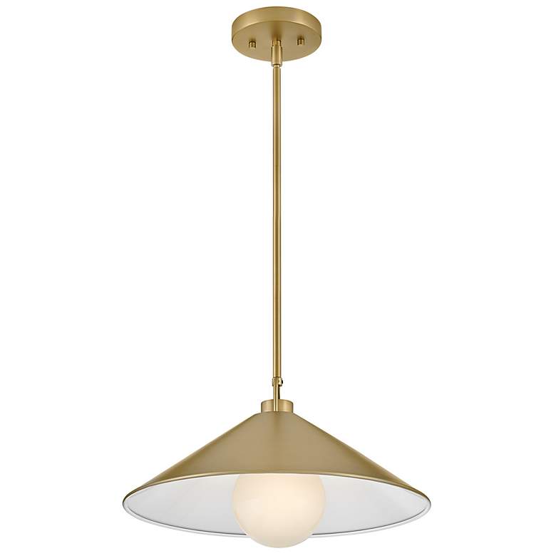 Image 7 Hinkley Milo 16" Wide Lacquered Brass Pendant Light more views