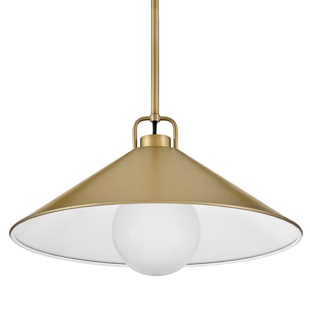 Hinkley Milo 16" Wide Lacquered Brass Pendant Light