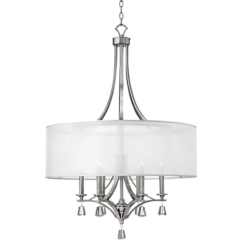 Image 2 Hinkley Mime 30 1/4" Wide Brushed Nickel Drum Shade Chandelier