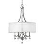 2_Hinkley Mime 30 1/4" Wide Brushed Nickel Drum Shade Chandelier