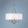 1_Hinkley Mime 30 1/4" Wide Brushed Nickel Drum Shade Chandelier