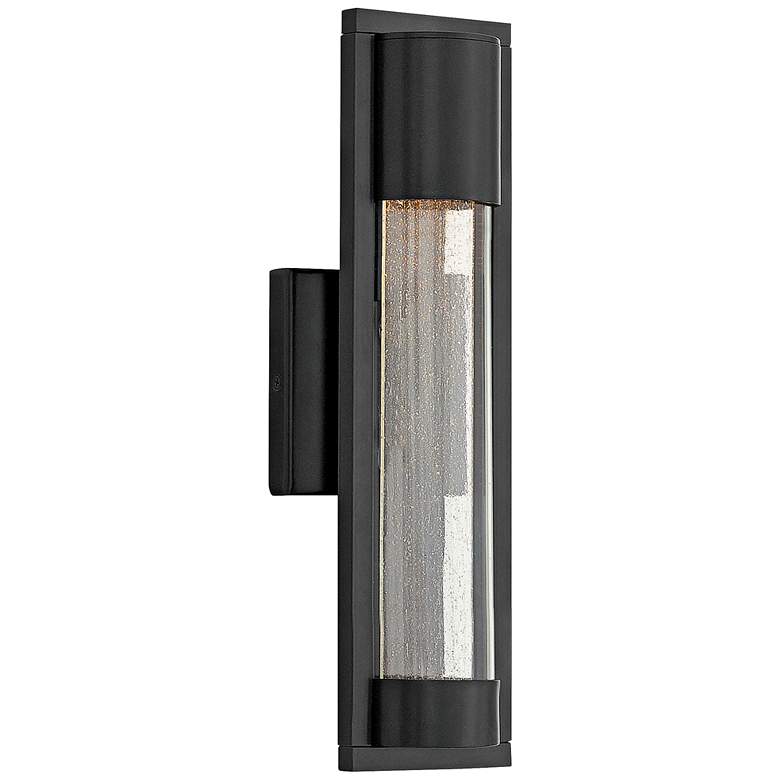 Image 1 Hinkley Mist 15 1/2 inch High Satin Black Outdoor Wall Light