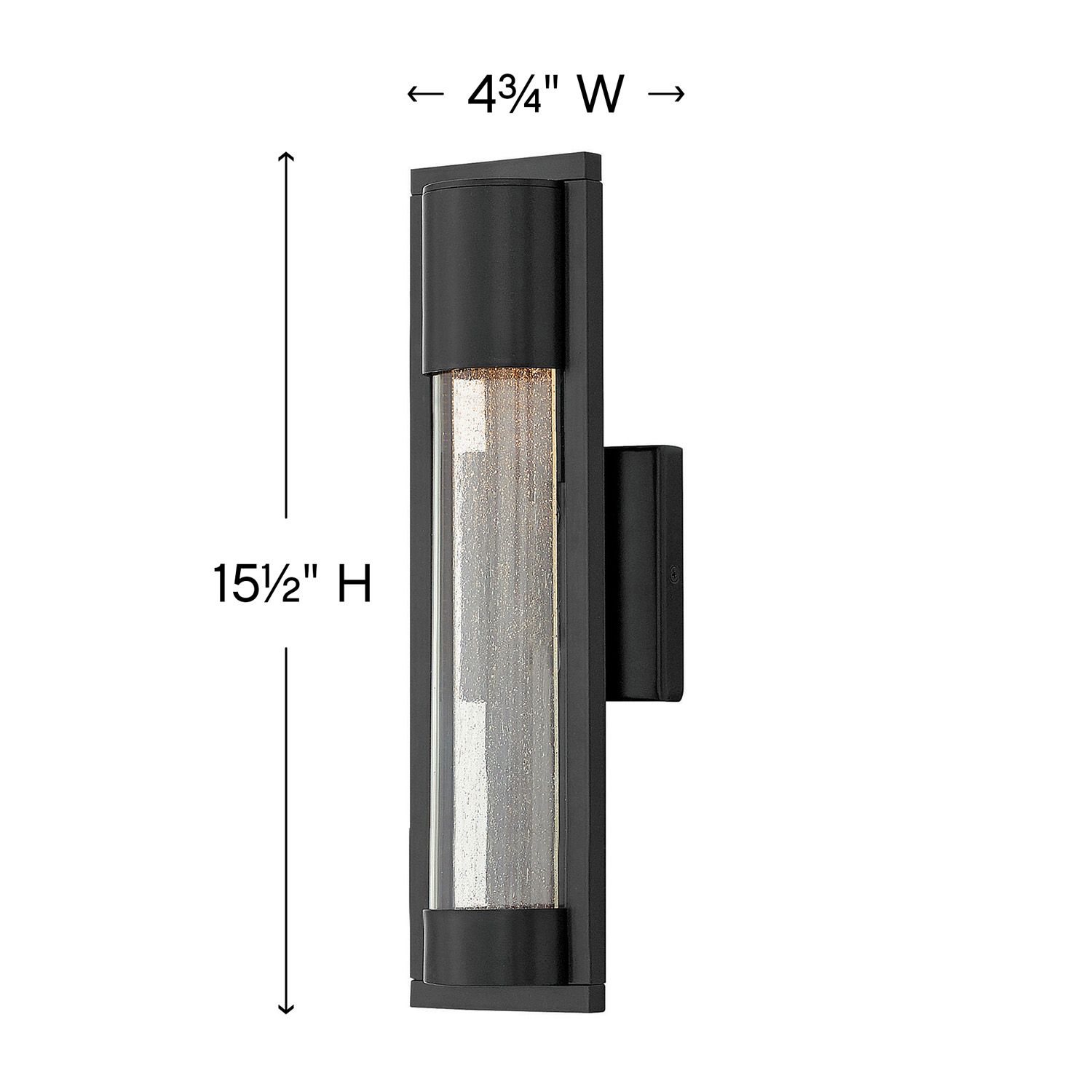 Image 4 Hinkley Mist 15 1/2" High Satin Black Outdoor Wall Light more views