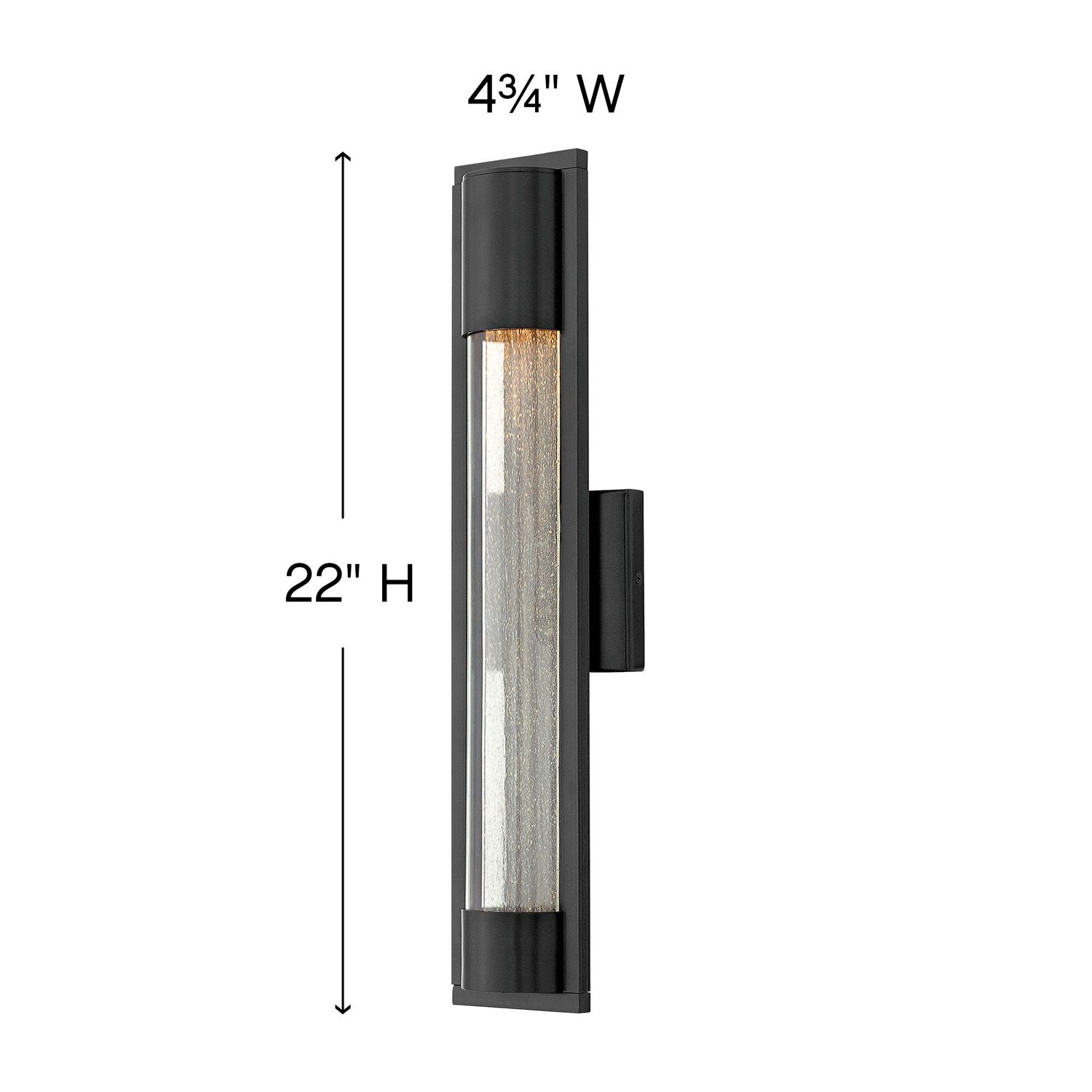 Image 3 Hinkley Mist 22" High Satin Black Outdoor Wall Light more views