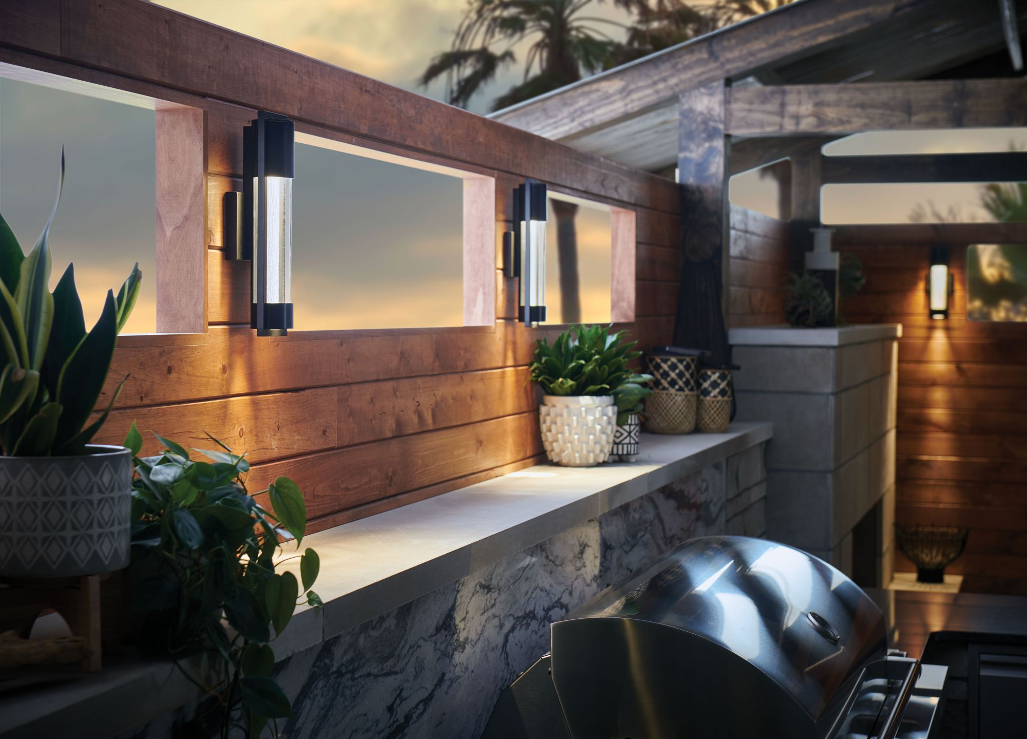 Image 6 Hinkley Mist 22" High Satin Black Outdoor Wall Light more views