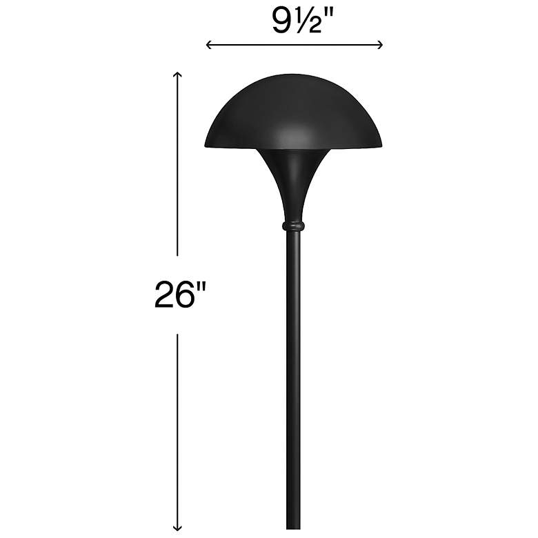 Image 5 Hinkley Modern Dome 26" High Black Hardwired Landscape Path Light more views