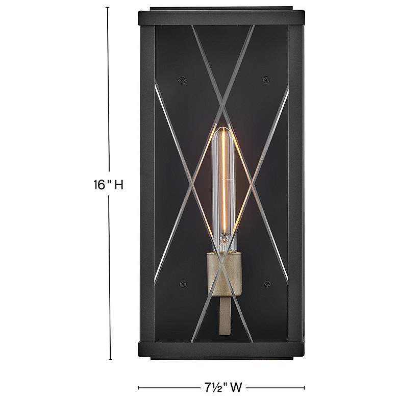 Image 3 Hinkley Monte 16" High Black Outdoor Wall Light more views